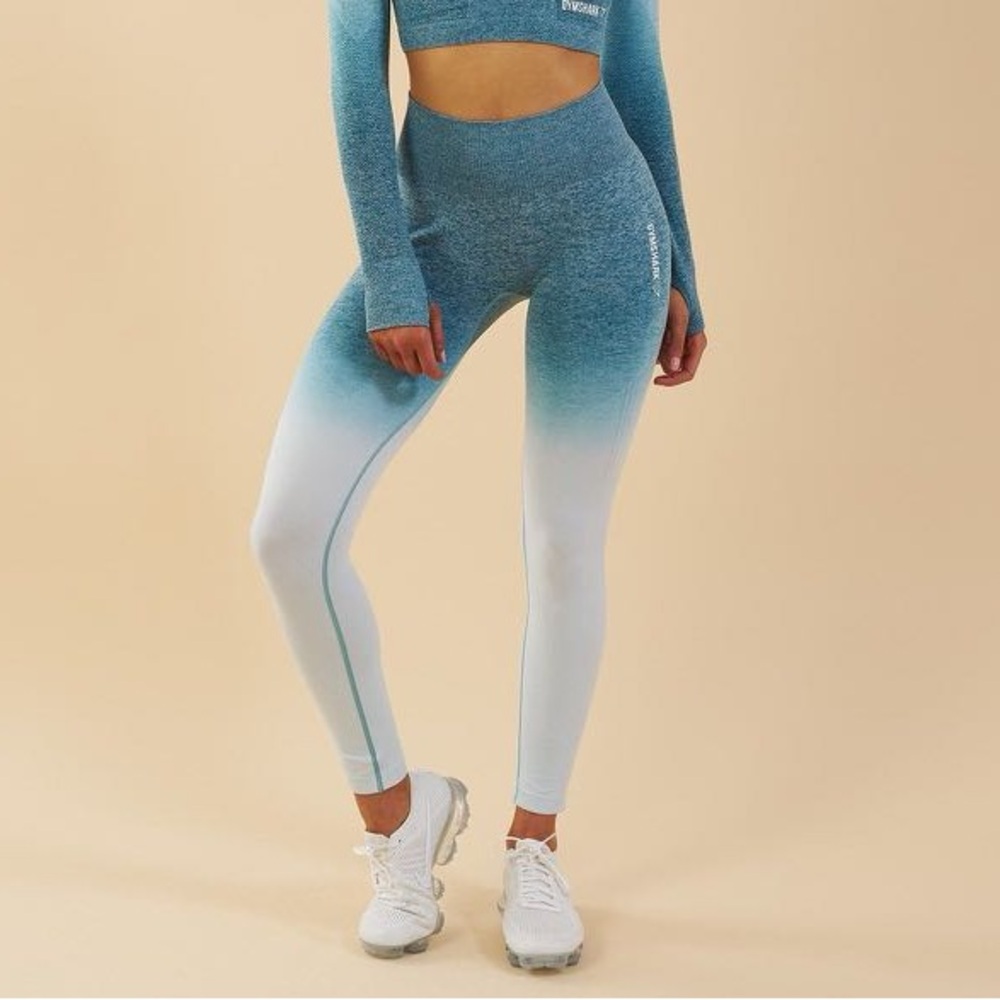 Gymshark | Ombre Seamless Teal Blue Leggings